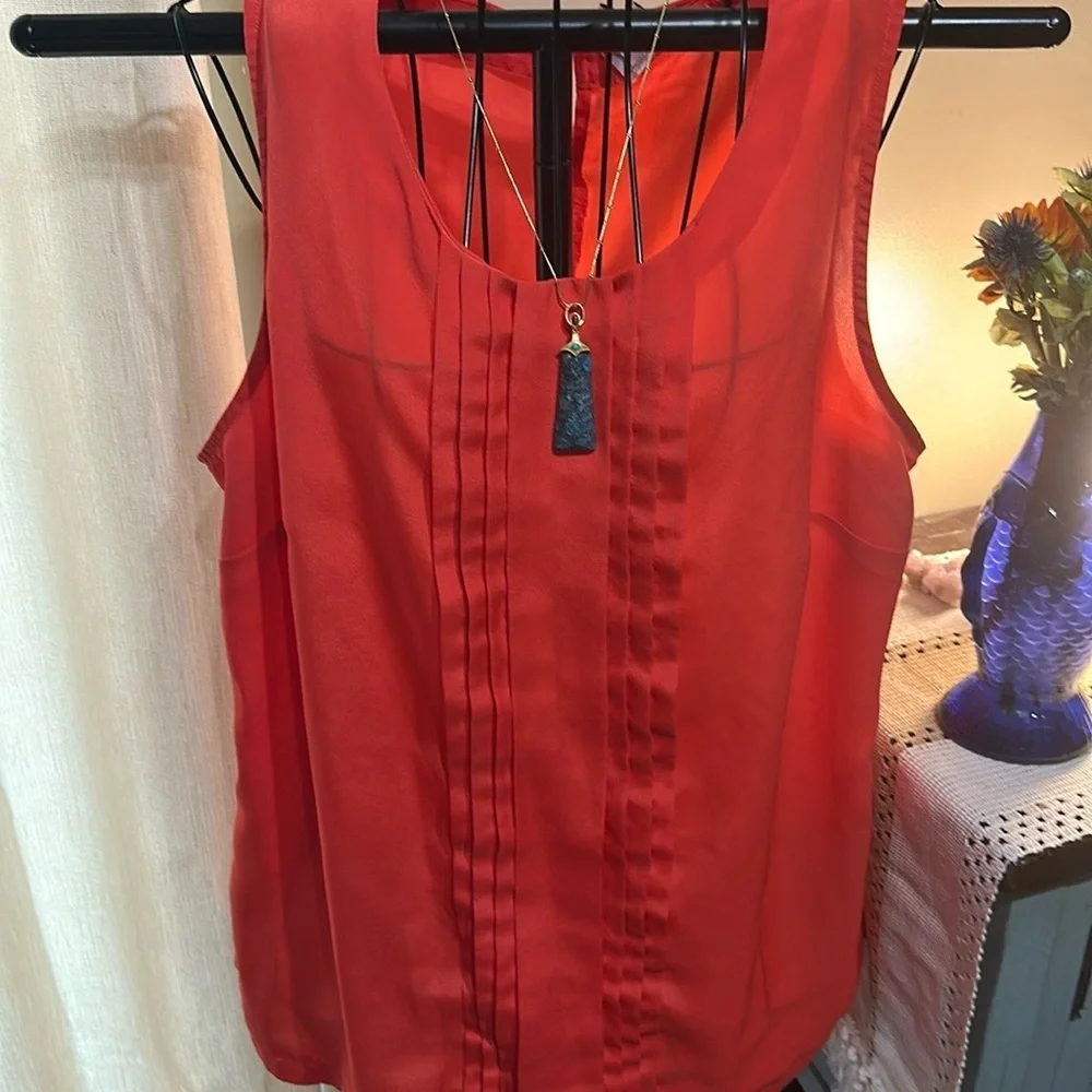 Blue Agate Triangle/Rectangle Pendant Necklace - Picture 8 of 8